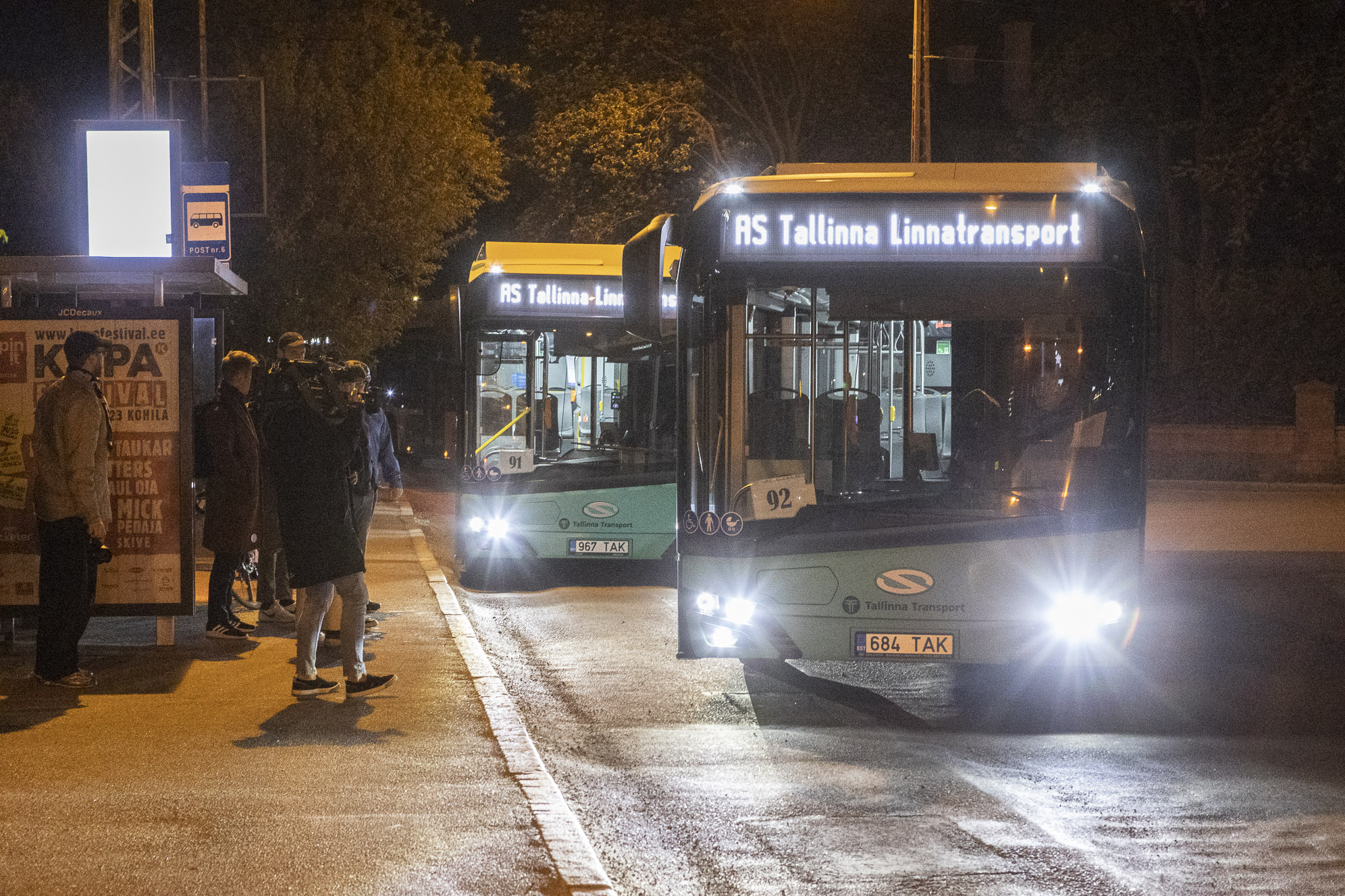 Night bus pilot project launched by Tallinn