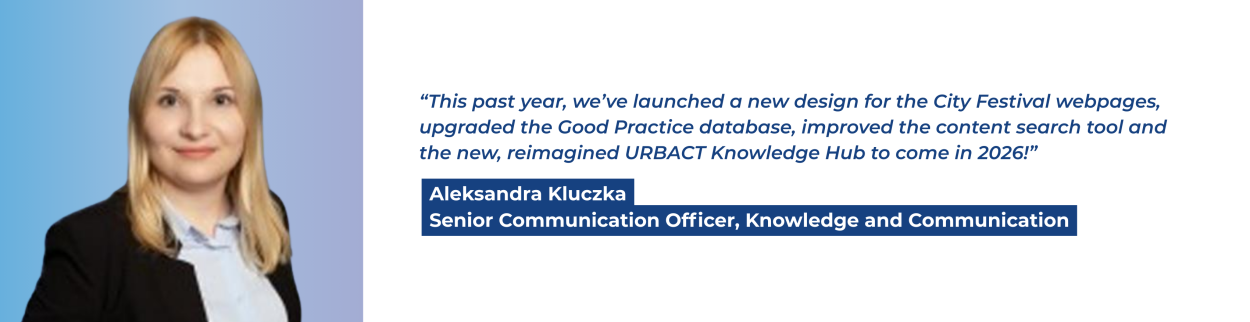 Aleksandra Kluczka, Senior Communication Officer, Knowledge and Communication