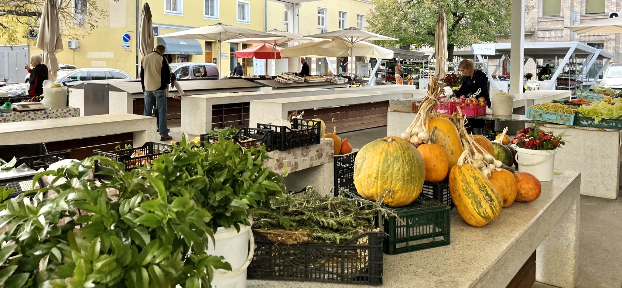 A market in Celje, Slovenia