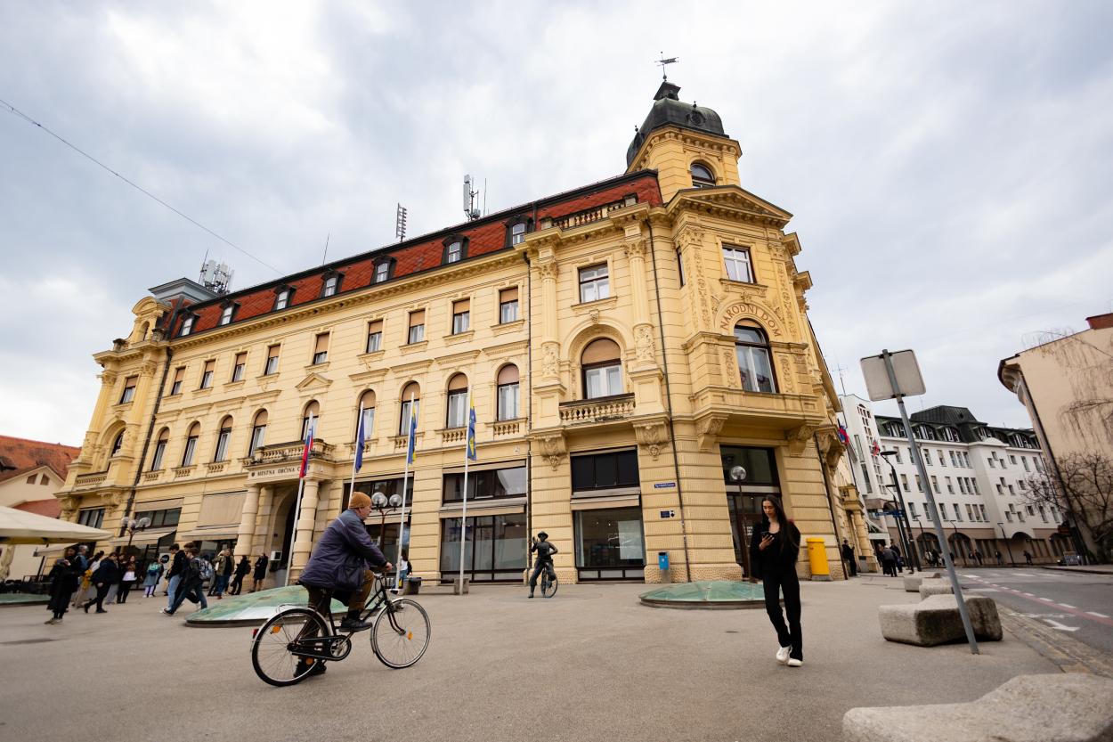The city center of Celje, Slovenia