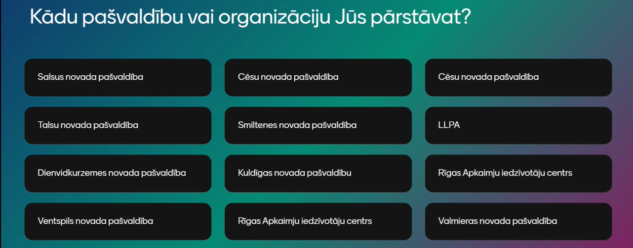Kādu pašvaldību pārstāvat?
