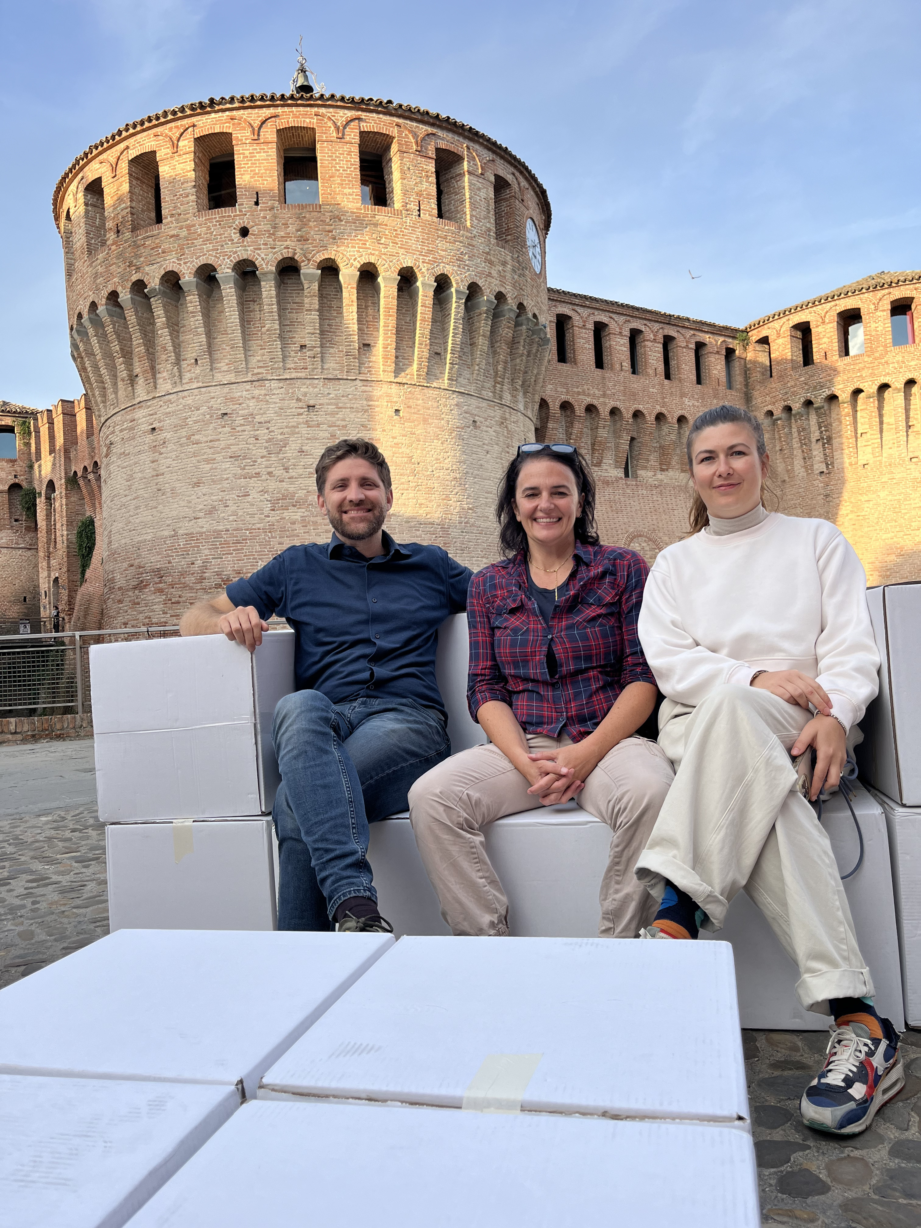 Architect Rubini, the Mayor of Riolo Terme and Architect Moscatelli