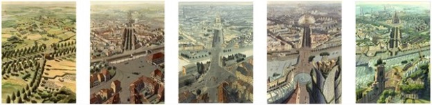 Laeken 1800- 2200, La Cité végétale, Luc Schuiten. Source: https://www.vegetalcity.net/en/oeuvres-originales/ 