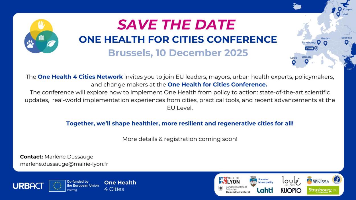 Save the Date for One Health for Cities Conference