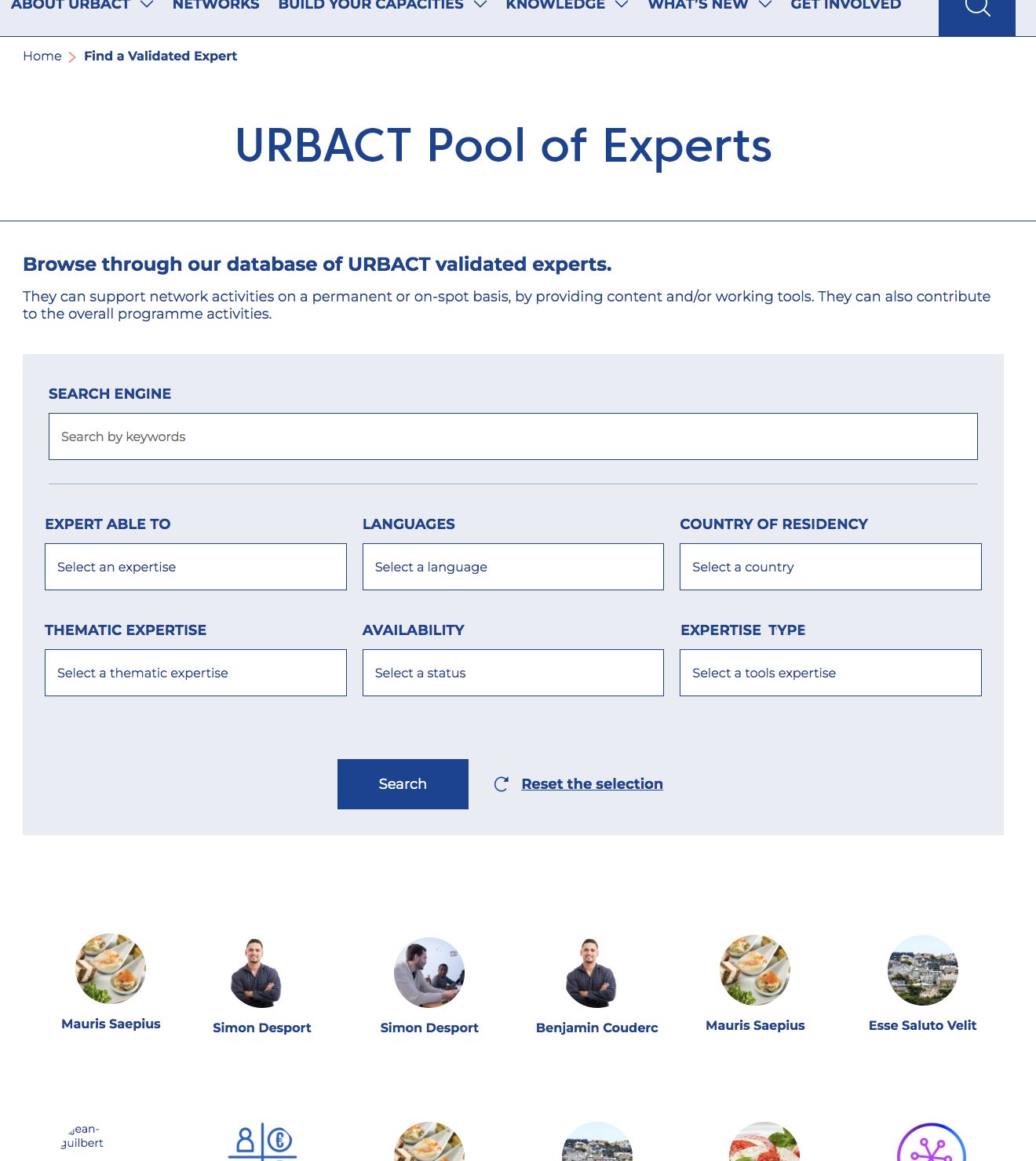 URBACT Pool of Experts