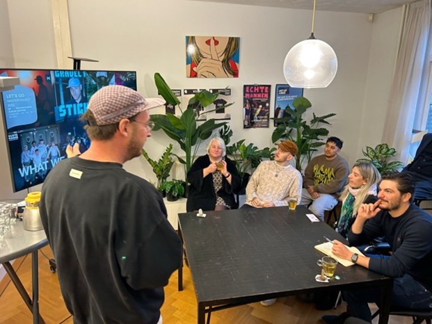 Meeting with the artists of Kosmik during the study visit in Amersfoort