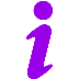 Info letter I icon (png symbol) purple