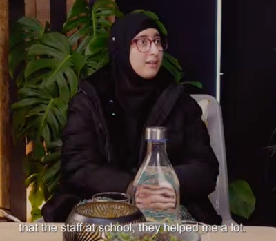 Shaïsta in a vidcast produced by Fundão