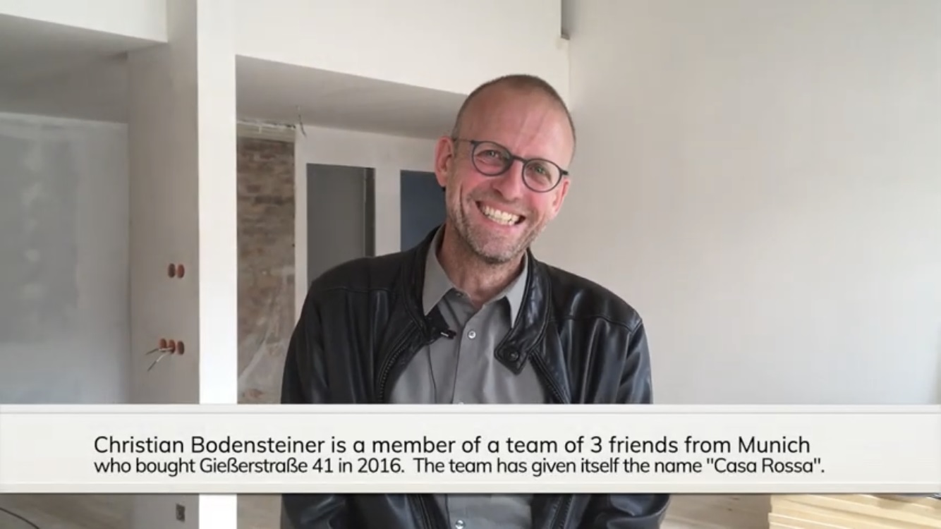 Christian Bodensteiner, architect and co-owner of Gießerstraße 41, talks about his experiences