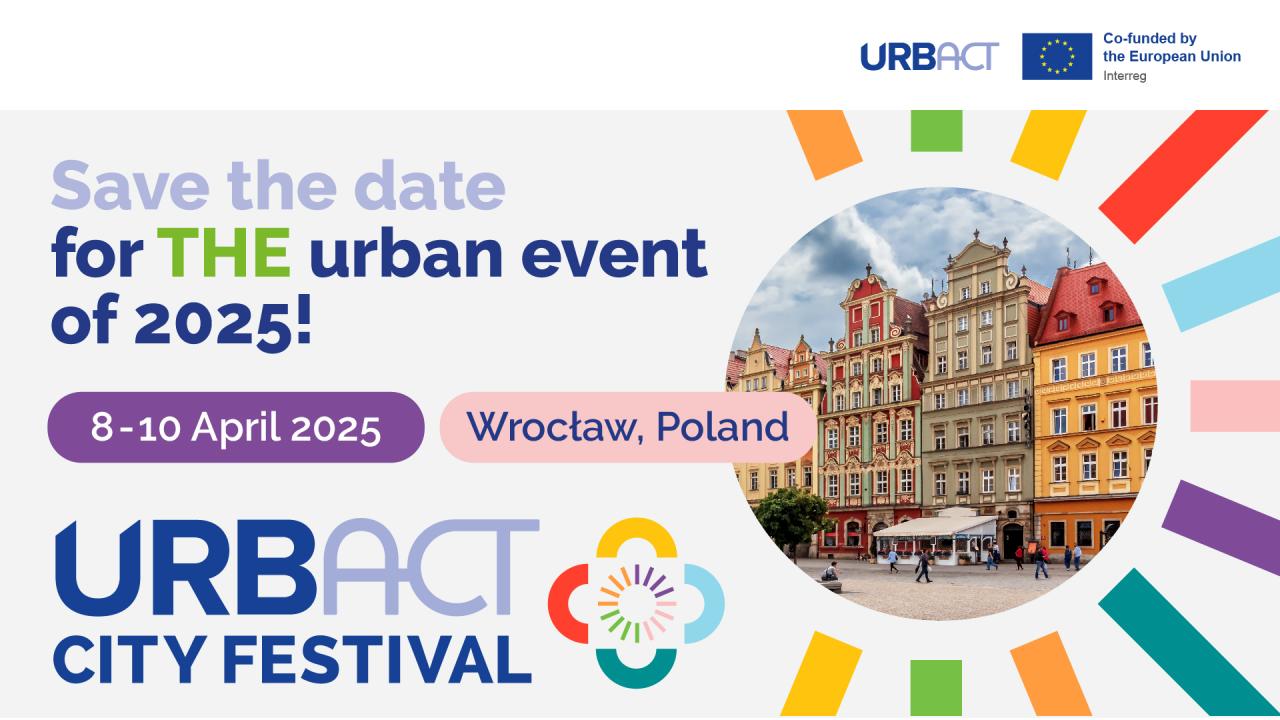 Einladung zum URBACT City Festival 2025 in Breslau.