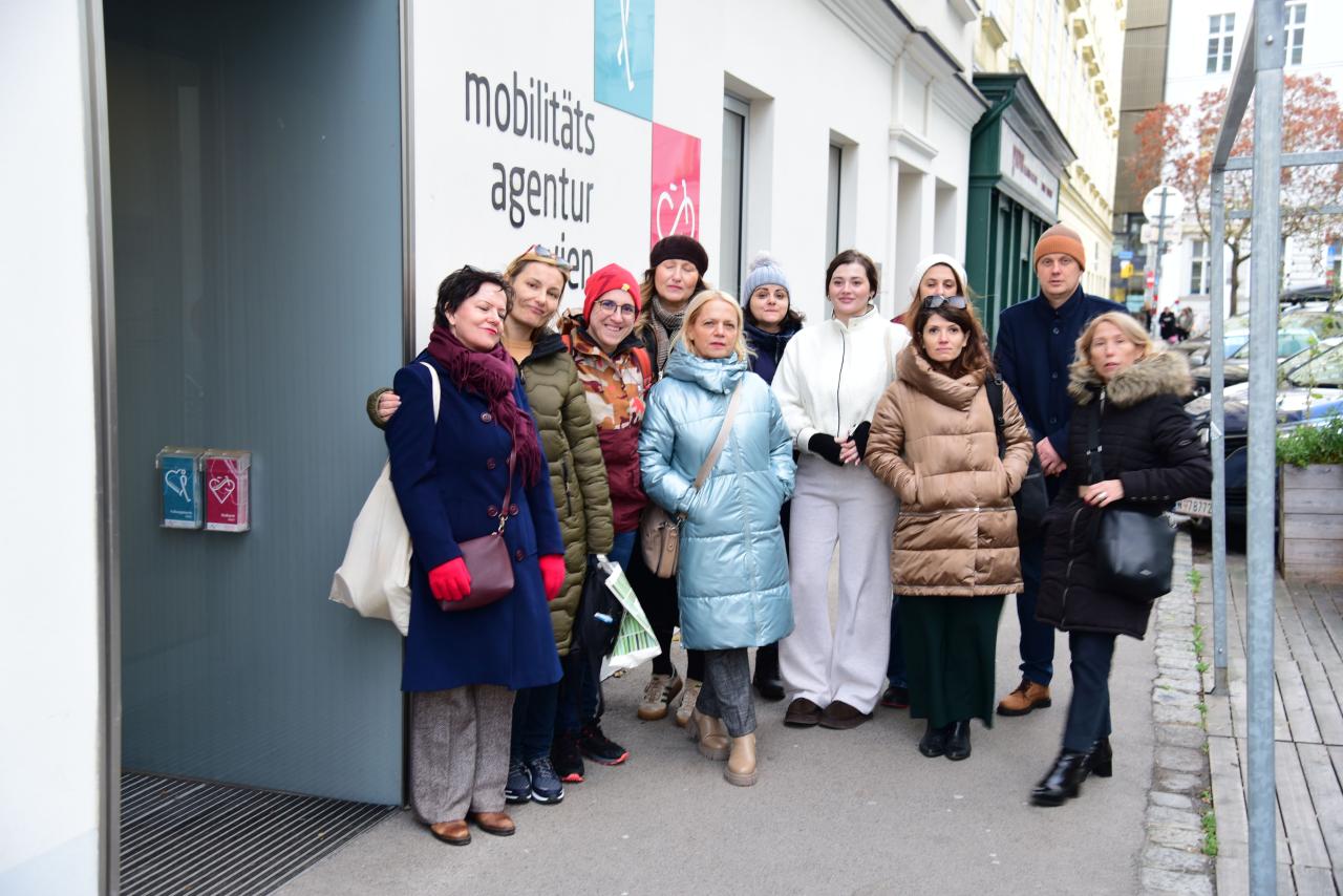 Group photo of the Urban Mobility clustrer in Vienna