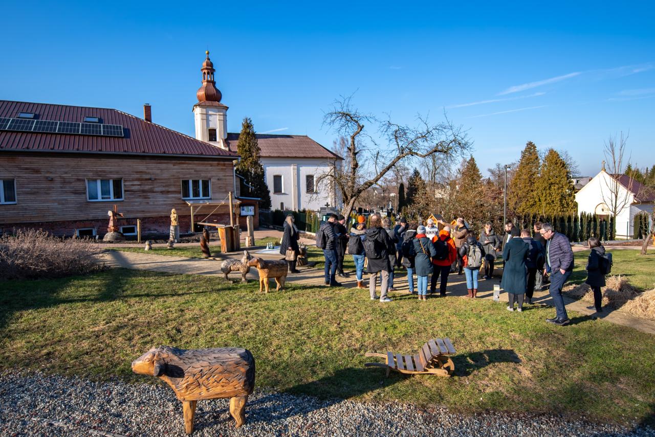 First transnational network meeting in Ostrava - site visit (Opening of the Parish garden in Ostrava-Heřmanice) 
