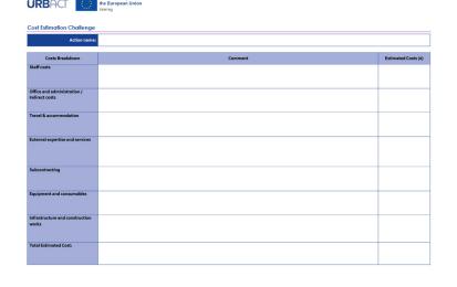 Image of Cost estimation challenge tool
