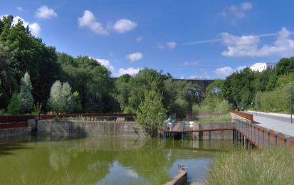 The brownfields of Löbau’s former sugar factory and textile factory and after revitalisation (2014). Photo credits: City of Löbau