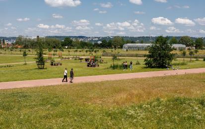 Champ des Bruyères Park after the participatory project (2021). Photo credits: Municipality of Rouen 