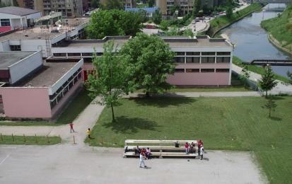 Square in Sarajevo before (2013) creating the sensory garden. Photo credits: City of Sarajevo. 