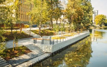After (2019) revitalisation of the Oława River. Photo credits: Wrocław.pl.avif