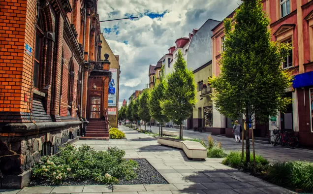 After street revitalisation. Photo credits: Municipality of Ostrów Wielkopolski