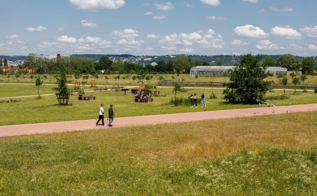 Champ des Bruyères Park after the participatory project (2021). Photo credits: Municipality of Rouen 
