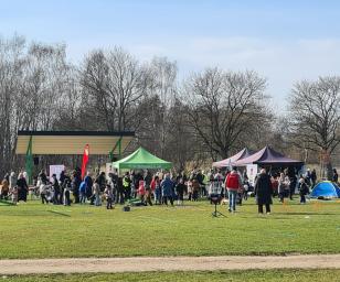 People in a park in Sweden