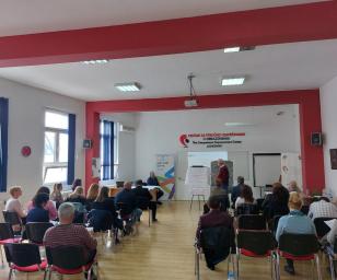 Adults following a presentation
