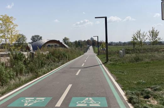 bicycle street in Spinelli in Mannheim