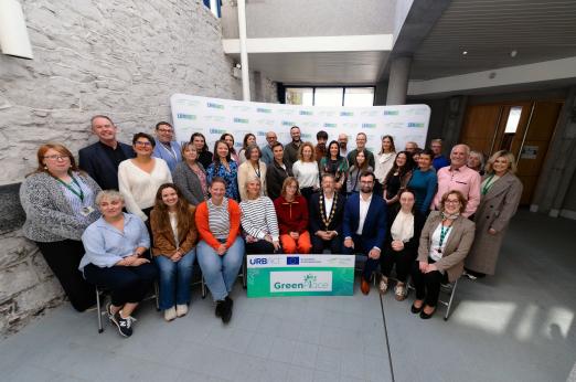 GreenPlace partners posing for a photo at the Limerick City Hall