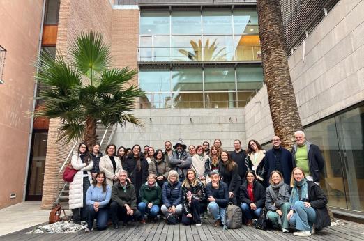 LET'S GO CIRCULAR! meeting in Guimaraes, with a glowing 3D map of the city