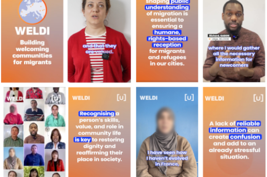 Screenshots from WELDI's migrant recommendation video