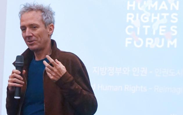 At the World Human Rights Cities Forum in Gwangju