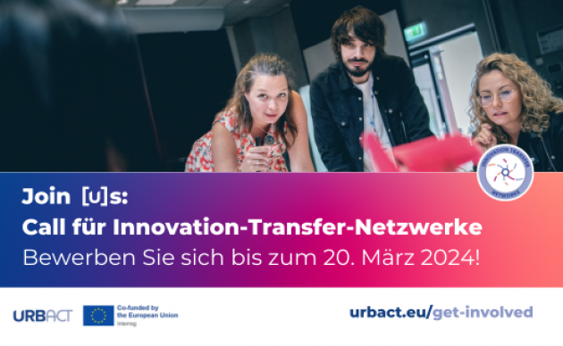 Banner für den Innovation-Transfer-Call, der bis zum 20. März 2024 geöffnet ist.