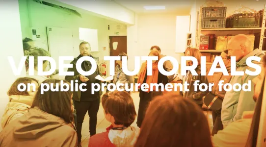 Video tutorials on public procurement for food