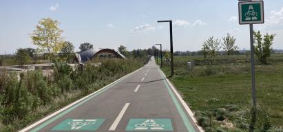 bicycle street in Spinelli in Mannheim