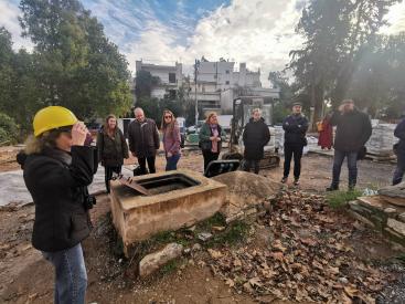 Site visit in Hadrian aqueduct's sendimentation reservoir in Chalandri, 16/01/2025