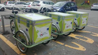 Cargo Bike Station in Lucca's RTZ (Restricted Traffic Zone). Credits: Lucca.