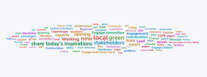 Word cloud illustrating participants’ responses to the question: “What should be the next step to accelerate green economic development in your local context?”