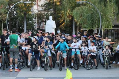 A cycling event in Kočani